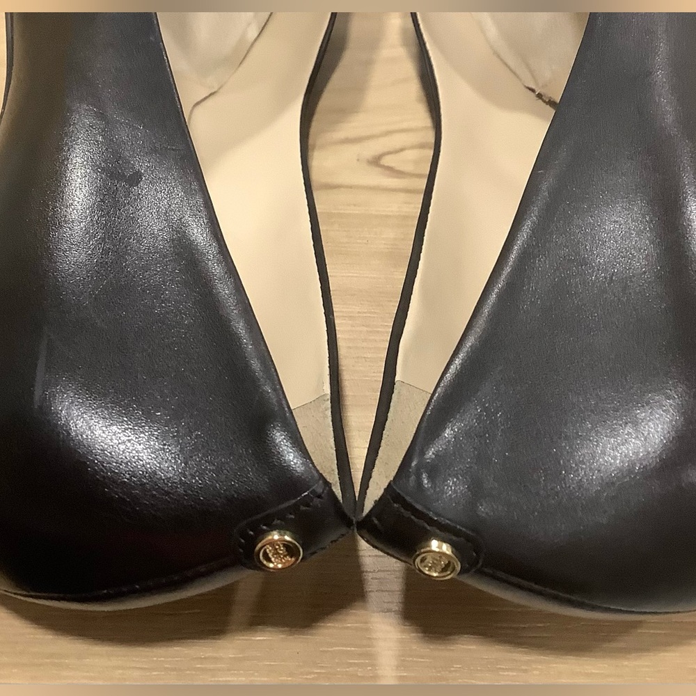 Cole Haan Go-To Elegant Black Leather Women's Heels Shoes Size 9B - Picture 7 of 10